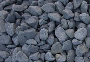 Piatra rotunda gri inchis (pebbles Dark), dimensiuni 3-6 cm in saci de 20 kg