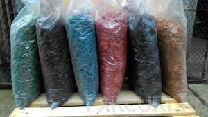 Scoarta decorativa diferit colorata,  mulci colorate, saci 50 litri