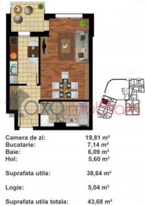 Apartament 1 camera de vanzare in Cluj Napoca, Centru. ID oferta 2168