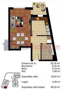 Apartament 1 camera de vanzare in Cluj Napoca, Centru. ID oferta 2188