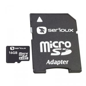 Card memorie micro SDHC Serioux, 16 GB + adaptor