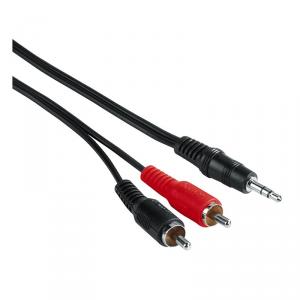 Cablu audio 43343 Hama, 2RCA, jack 3.5 mm, 5 m