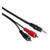 Cablu audio 43343 hama, 2rca, jack 3.5 mm, 5 m