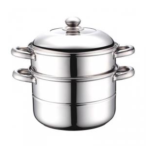 Oala pentru gatit cu aburi Peterhof, 26 cm, 6 l, Inox