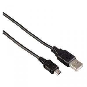 Cablu de date USB A Hama, micro USB, 1 m, Negru