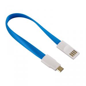 Cablu date/incarcare magnet Hama, USB-micro USB, Albastru