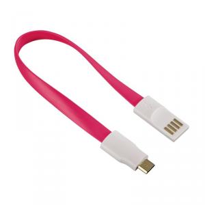 Cablu date/incarcare magnet Hama, USB-micro USB, Rosu