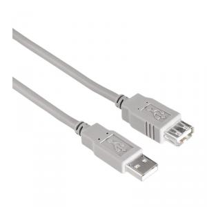 Cablu extensie 30618 Hama, USB 2.0, 3 m, Gri
