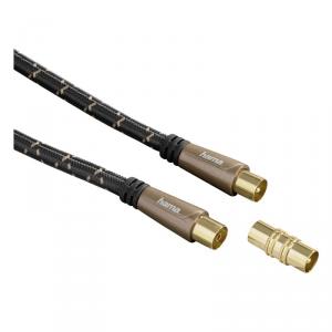Cablu coaxial Hama, 120 dB, 3 m, Negru