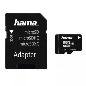 Card micro SDHC 104381 Hama, Clasa 6, 32 GB + adaptor
