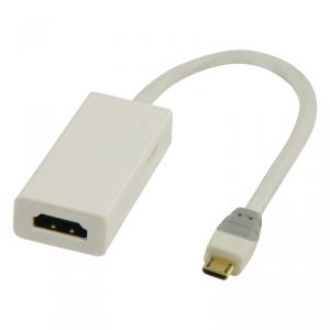 Adaptor MHL-HDMI Bandridge, micro USB-B, 20 cm