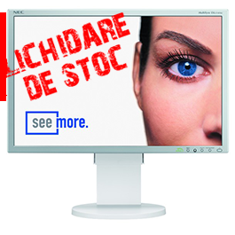Monitor SH NEC MultiSync EA221WMe LCD 22inch, hub USB, Difuzoare Stereo