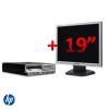 Pachet HP Compaq DC7600 USFF, Intel Pentium D 2.8 GHz, 1GB DDR2, 80GB HDD, DVD-ROM = Monitor LCD 19 inch