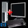 PC HP DC7700 SFF, Pentium D Dual Core 2.8 GHz, 1024 MB, 80 GB, DVD-ROM + Monitor LCD