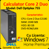 Licenta windows 7 home + dell optiplex 755 desktop, core 2 duo e2180,