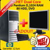 Pachet HP DC7700 TOWER, Intel Pentium Dual Core, 2.8 Ghz, 1024 RAM, 80 GB HDD, DVD + Monitor LCD