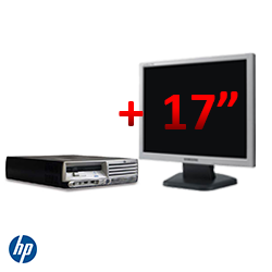 HP Compaq DC7600 USFF, Intel Pentium D 2.8 GHz, 1GB DDR2, 80GB HDD, DVD-ROM = Monitor LCD 17 inch