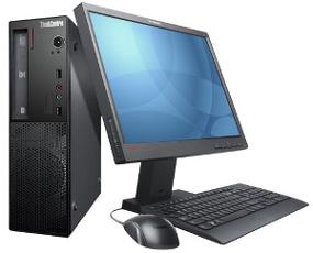 PC Desktop Lenovo A70, Pentium Core Duo E5200, 2.5GHz, 2Gb DDR3, 160Gb, DVD-ROM cu Monitor LCD