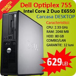 Dell Optiplex 755 Desktop, Intel Core 2 Duo E6550, 2.33Ghz, 2Gb DDR2, 80Gb, Combo