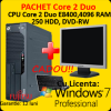 Licenta Win 7 Pro + Fujitsu E5730, Core 2 Duo E8400, 3.0Ghz, 4Gb DDR2, 250Gb, DVD-RW + Monitor LCD 17 inch