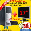 Pachet HP DC7700 TOWER, Intel Pentium Dual Core, 2.8 Ghz, 1024 RAM, 80 GB HDD, DVD + Monitor LCD 17 inch