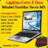 Toshiba Tecra M5, Intel Core 2 Duo T5500, 1.66Ghz, 1024Mb, 80Gb HDD, DVD-ROM