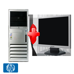 Pachet HP DC7600 Pentium D Dual Core, 2.8GHz, 1Gb DDR2, 80Gb Sata, DVD-ROM + Monitor LCD