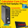 Calculatoare refurbished Dell Optiplex 755 SFF, Core 2 Duo E8200, 2.66Ghz, 2048Mb RAM, 80Gb HDD, DVD-ROM