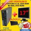 Pachet  Dual Core 2.8 GHz, IBM MT-M 9632, 1024 RAM, 80 HDD, DVD + Monitor LCD 17 inch