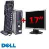 Unitate sh Dell Optiplex 755 SFF, Intel Core 2 Duo E6300, 1.87Ghz, 2048Mb RAM, 80Gb HDD, DVD-ROM + Monitor LCD 17 inch