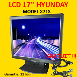 Monitoare second hand Hyundai x71s, 17 inci LCD, 1024 x 1280, VGA