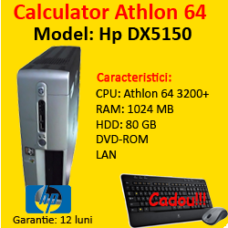 Calculatoare sh HP DX5150, AMD Athlon 64 3200+, 1Gb DDR, 80GB HDD, DVD-ROM