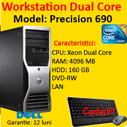 Workstation Dell Precision 690, Intel Xeon Dual Core 3200Mb, 160Gb, 4096Mb DDR2 FBD, DVD-RW, Nvidia Quadro FX 4500