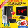 PC HP DC7100, Intel P4 DUAL HT, 2.8GHZ, 2048 MB RAM, 80 GB HDD, CD-ROM + Monitor LCD 19 inch