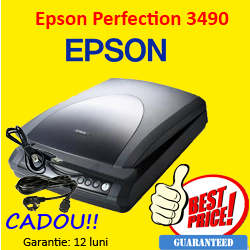 Scanner Epson Perfection 3490 Photo, Flatbed Scanner, Matrix CCD, USB 2.0, 48 Bits