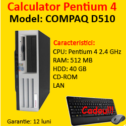 Compaq D510, Intel Pentium 4 2.4Ghz, 512Mb DDR, 40Gb, CD-ROM