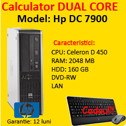 Calculator Second Hand HP DC7900, Celeron D 450 , 2.2Ghz, 2Gb DDR2, 160Gb, DVD-RW