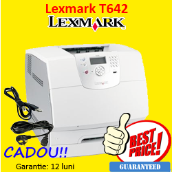 Imprimante second Laser Lexmark T642, 45 ppm, 1200 x 1200 dpi