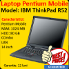 Laptop ieftin IBM ThinkPad R52, Pentium M, 1.73ghz, 1Gb DDR, 80Gb PATA, Combo