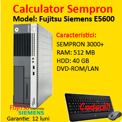 Unitate centrala Fujitsu Siemens E5600, AMD SEMPRON 3000+ , 512MB, 40GB, DVD-ROM