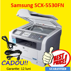 Imprimanta second hand Samsung SCX-5530FN, Monocrom, 28ppm, Fax, Scanner, Copiator, Retea