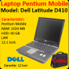 Laptopuri second  Dell Latitude D410, Pentium M, 1.86Ghz, 1Gb DDR2, 40Gb HDD