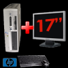 Super Pachet Unitate PC HP Compaq DC7600 USFF, Intel Pentium 4 2.8 GHz, Memorie 1GB DDR2, 80GB HDD, DVD-ROM + Monitor 17 inch LCD