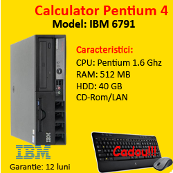 IBM 6791 Desktop, Pentium 4, 1.6Ghz, 512Mb, 40Gb, CD-ROM