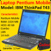 Laptop second ibm thinkpad t43 intel