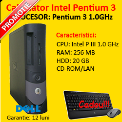 OFERTA: Dell GX260, Pentium III, 1.0Ghz, 256Mb, 20Gb, CD-ROM