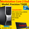 Workstation second hand dell precision t3400, core 2 duo e6550,