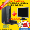 Pachet ibm mt-m 9645-cto, dual core 2.8 ghz, 1 gb, 80 hdd, dvd +