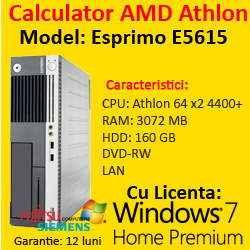 Windows 7 Premium + Fujitsu Siemens E5625, AMD Athlon 64 x 2 Dual Core 4400+, 2.3Ghz, 3Gb, 160Gb, DVD-RW