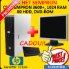 HP DC5750 Sempron 3600+, 1024 RAM, 80 Giga HDD, DVD + Monitor LCD